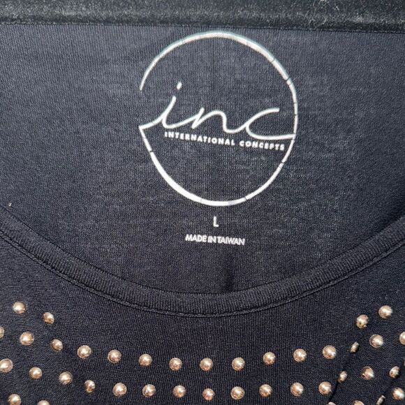 INC Black Studded Top - Picture 4 of 5